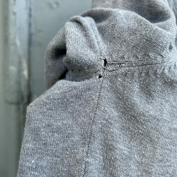 Okaidi Grey Cotton Elbow Patch Cardigan Sweater, size 14 - Picture 5 of 12